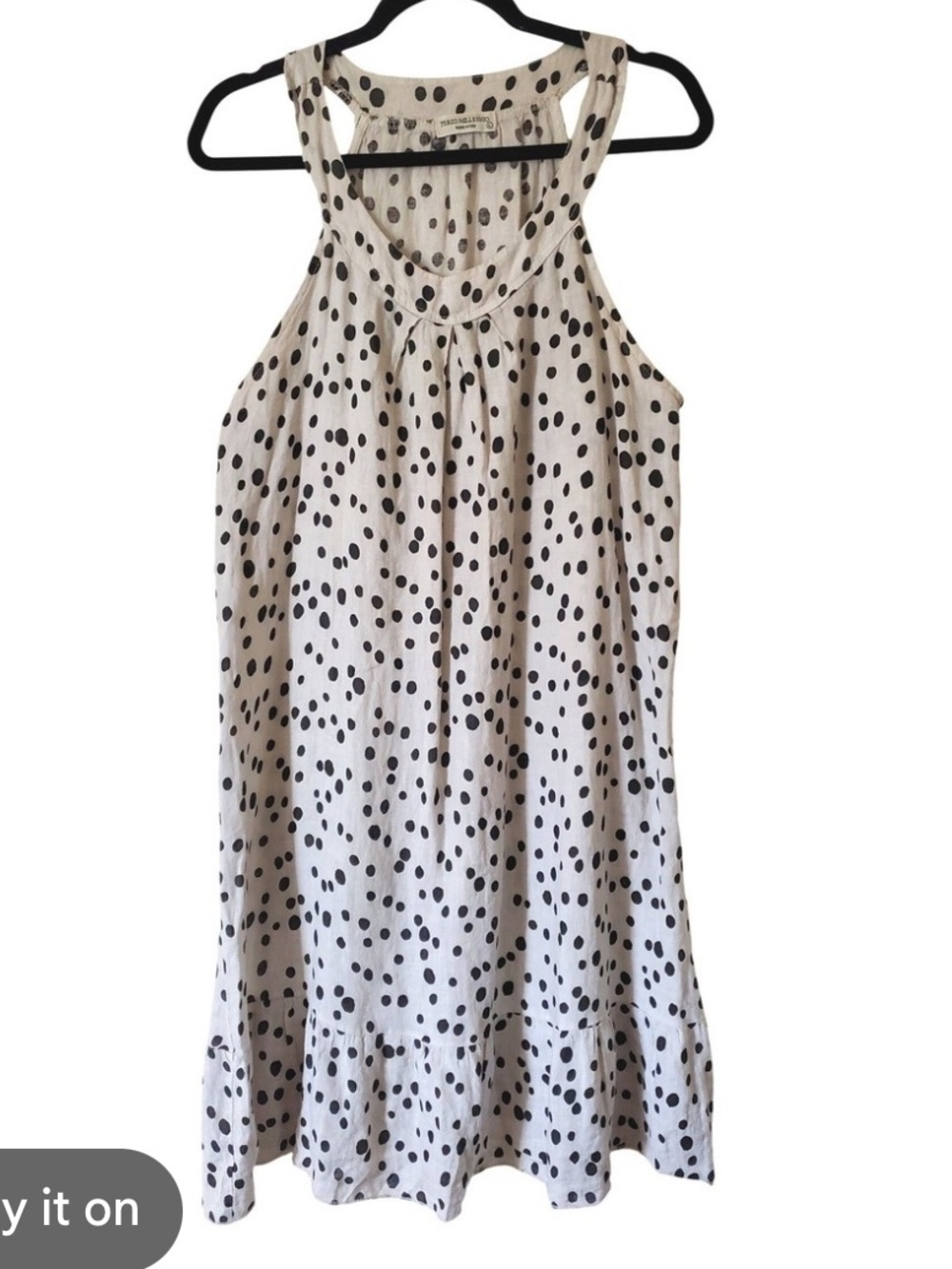 Polka Dot A-Line Sundress Skirt in Cream and Black by Terzo Millennio